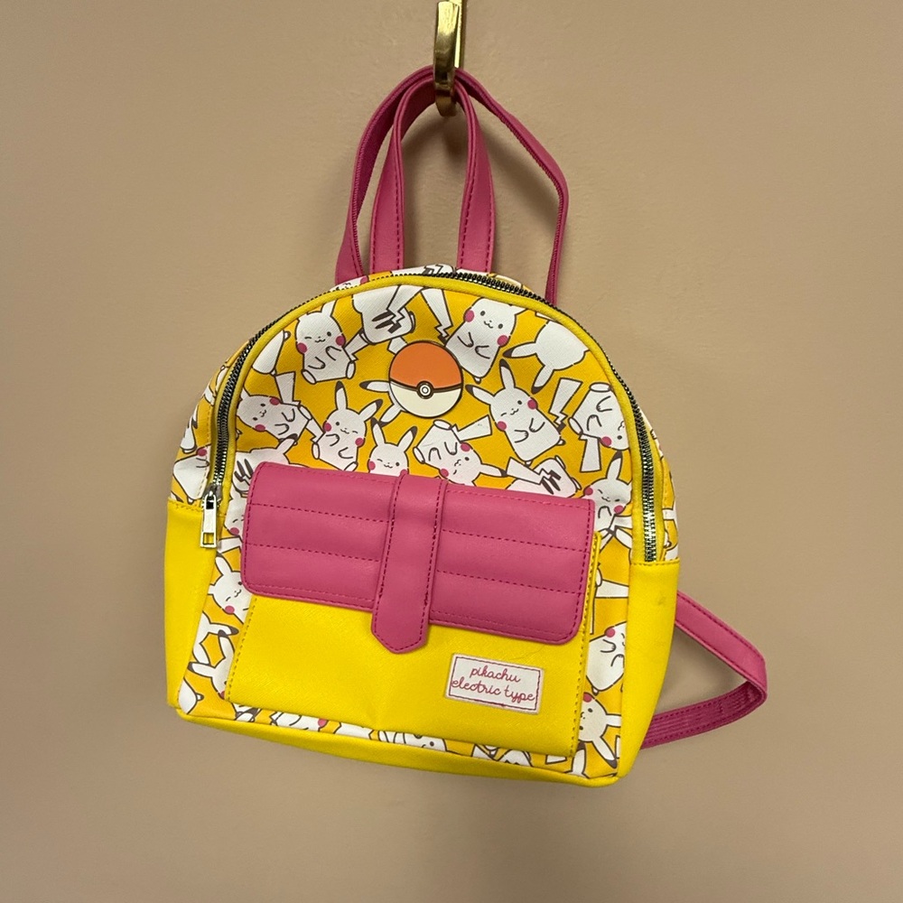 Source Unknown Pink And Yellow Backpack - image 1